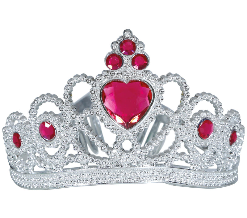 SILVER HEADBAND WITH RED HEART, CHILD