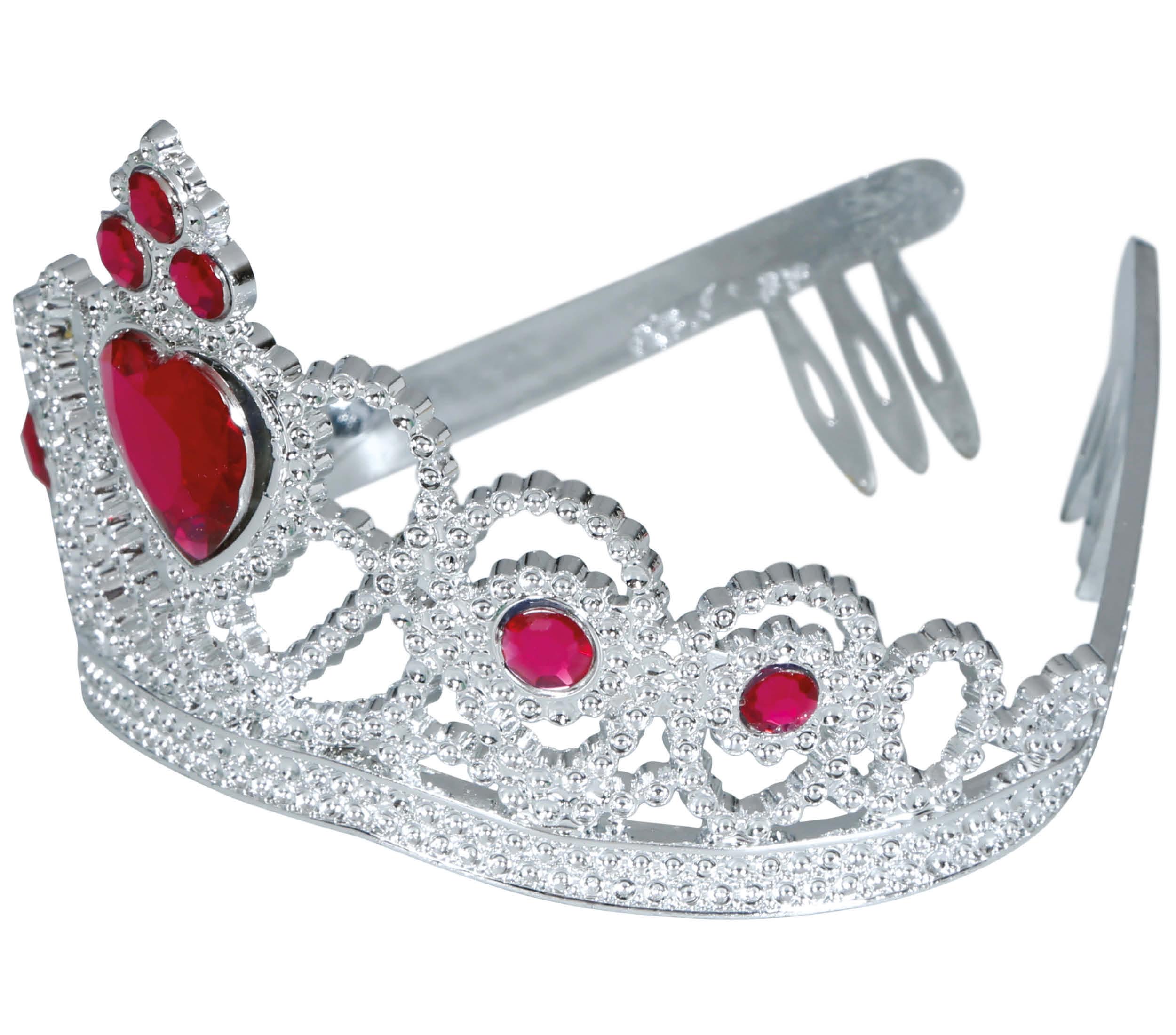 SILVER HEADBAND WITH RED HEART, CHILD