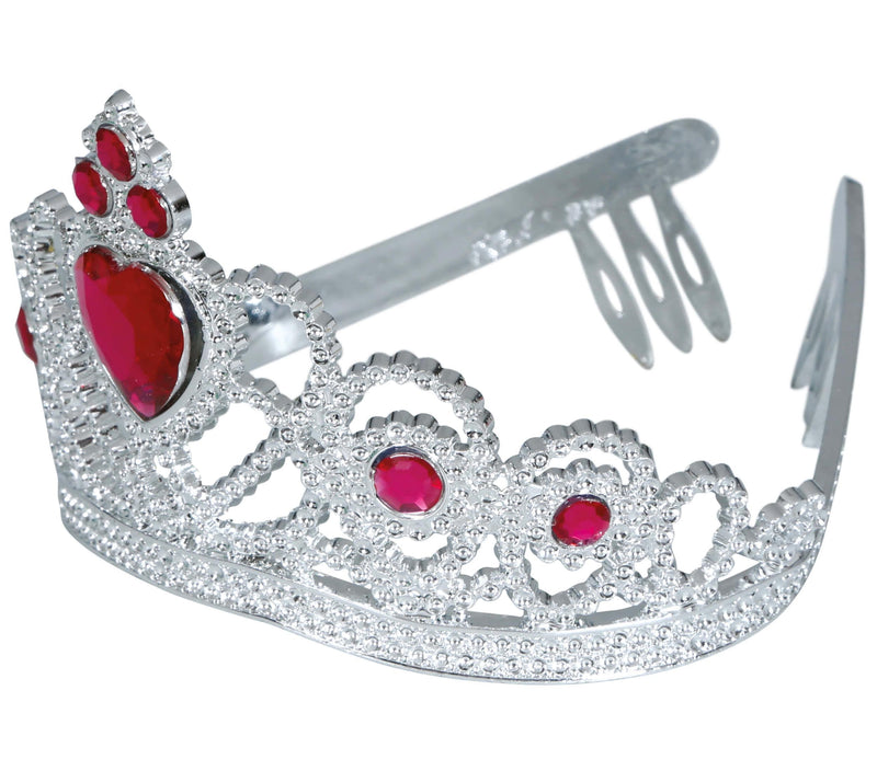 SILVER HEADBAND WITH RED HEART, CHILD