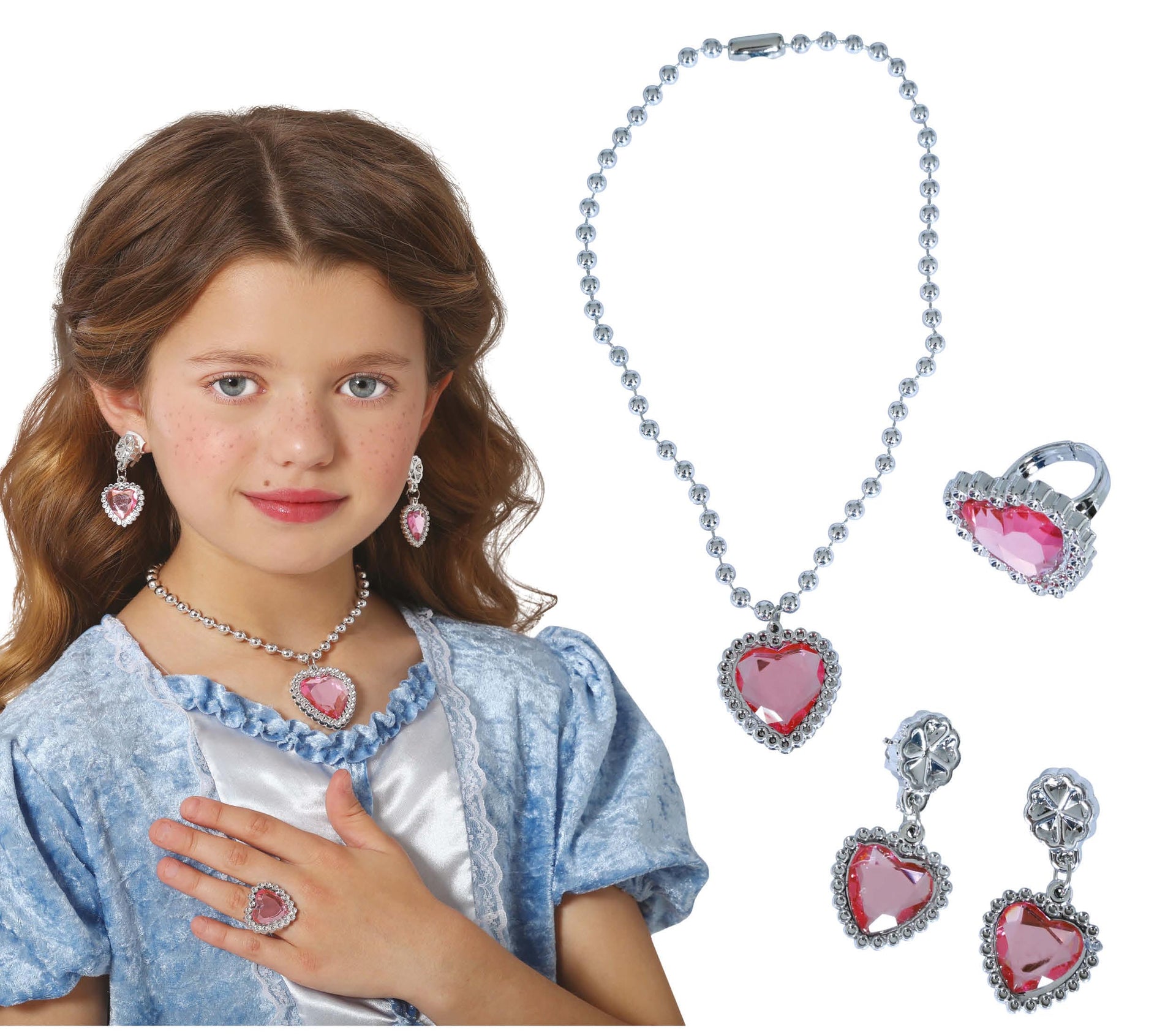 HEART SET (NECKLACE, RING AND EARRINGS)