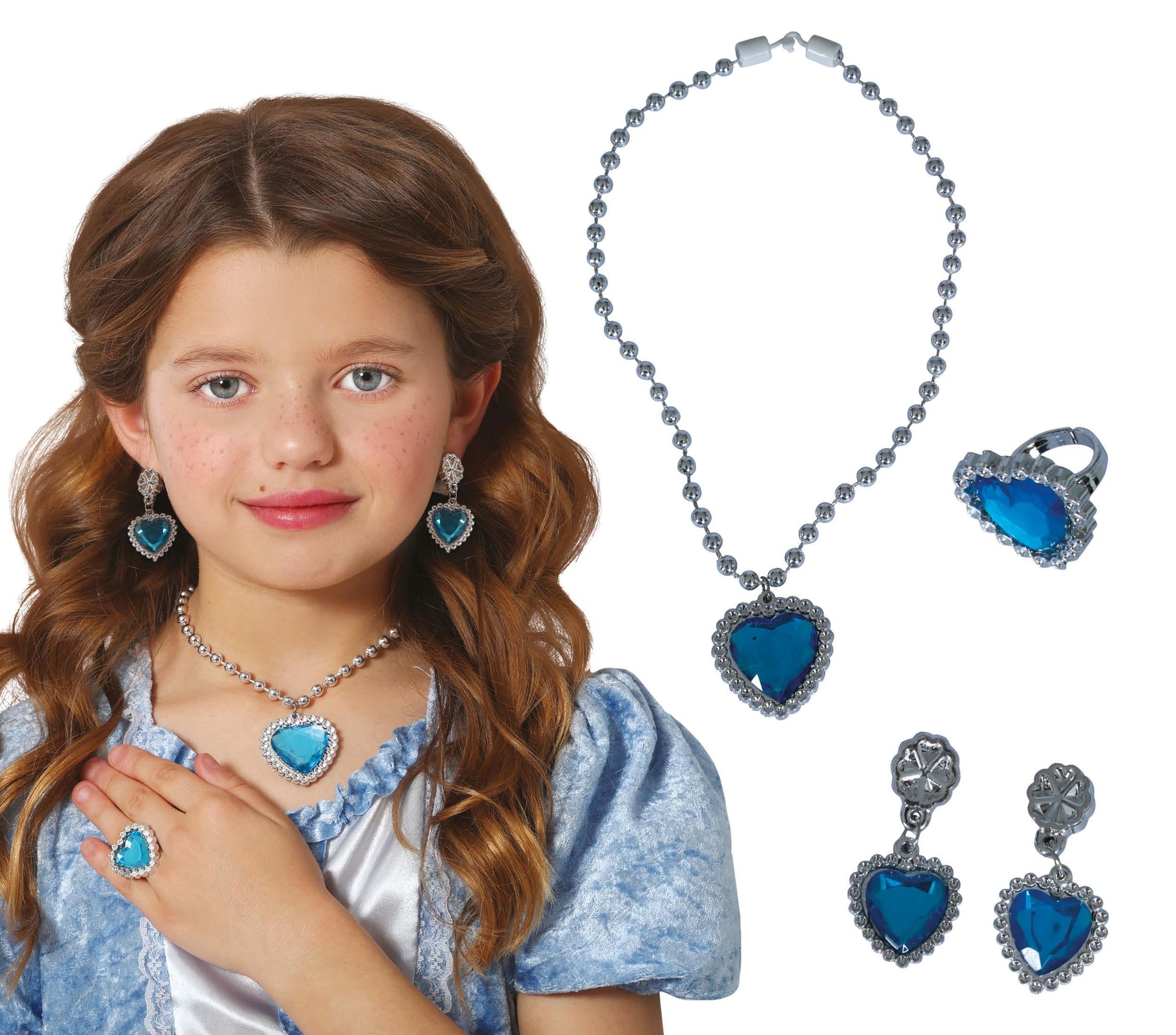 HEART SET (NECKLACE, RING AND EARRINGS)