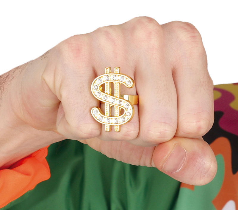 "DOLLAR" RING, METALLIC