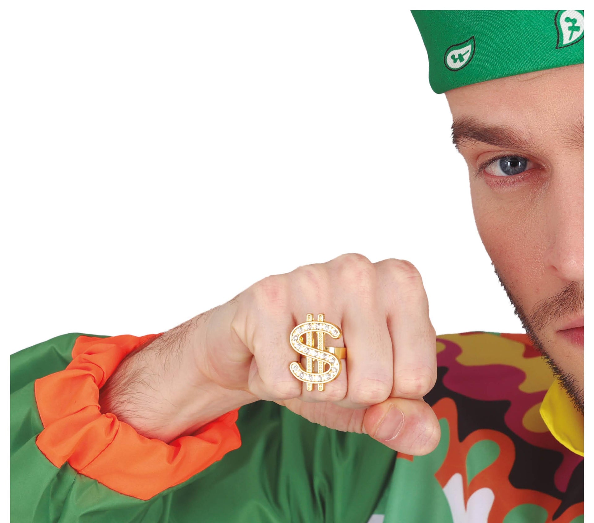 "DOLLAR" RING, METALLIC
