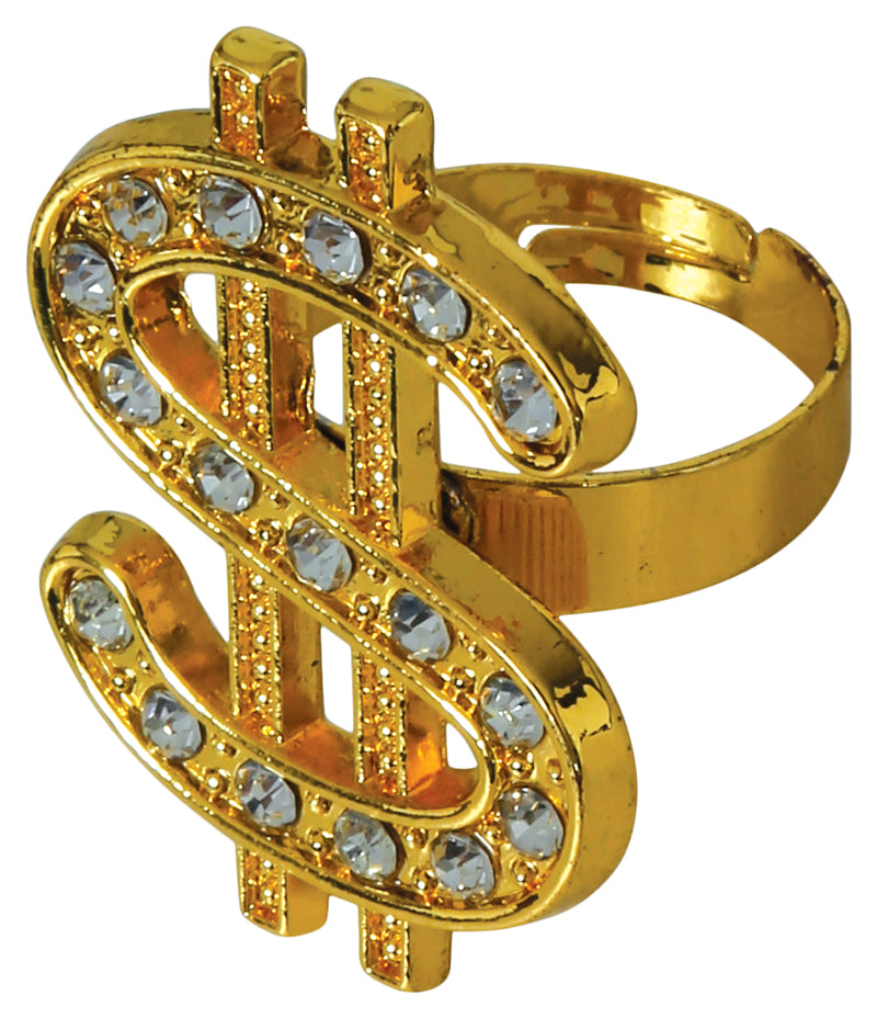"DOLLAR" RING, METALLIC