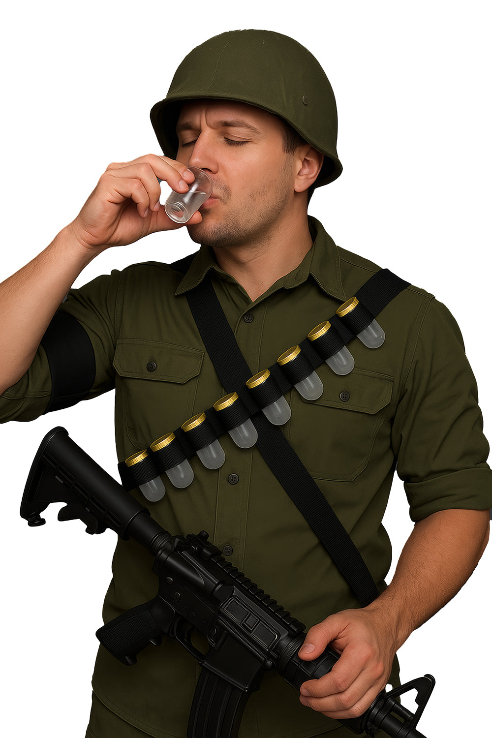 BELT WITH 8 GLASSES/BULLETS FOR DRINKS