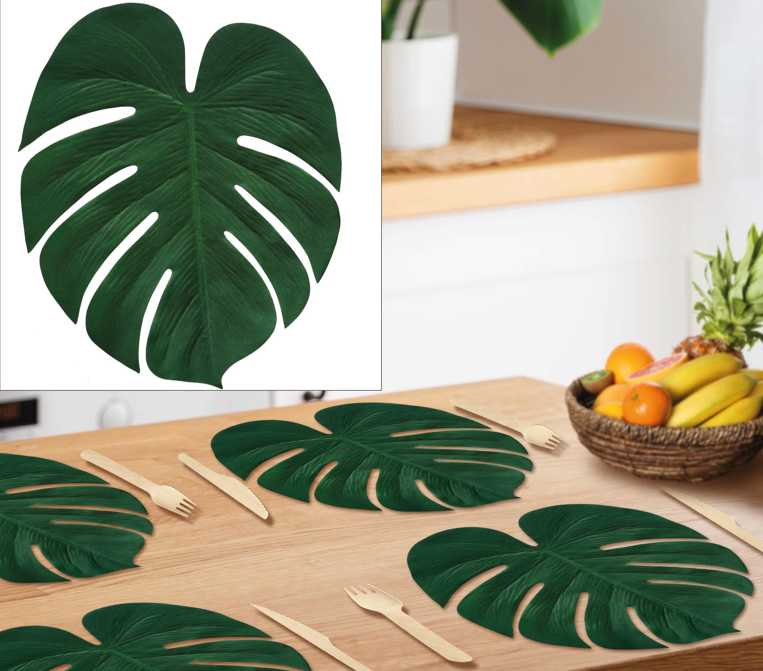 SET 4 PALM LEAVES, 34X30 CMS