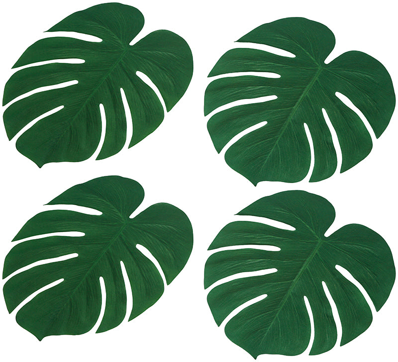 SET 4 PALM LEAVES, 34X30 CMS