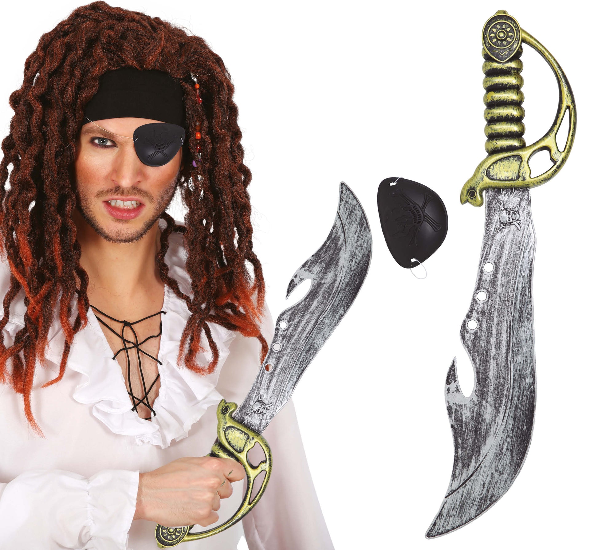 PIRATE SWORD 50 CMS. WITH PATCH