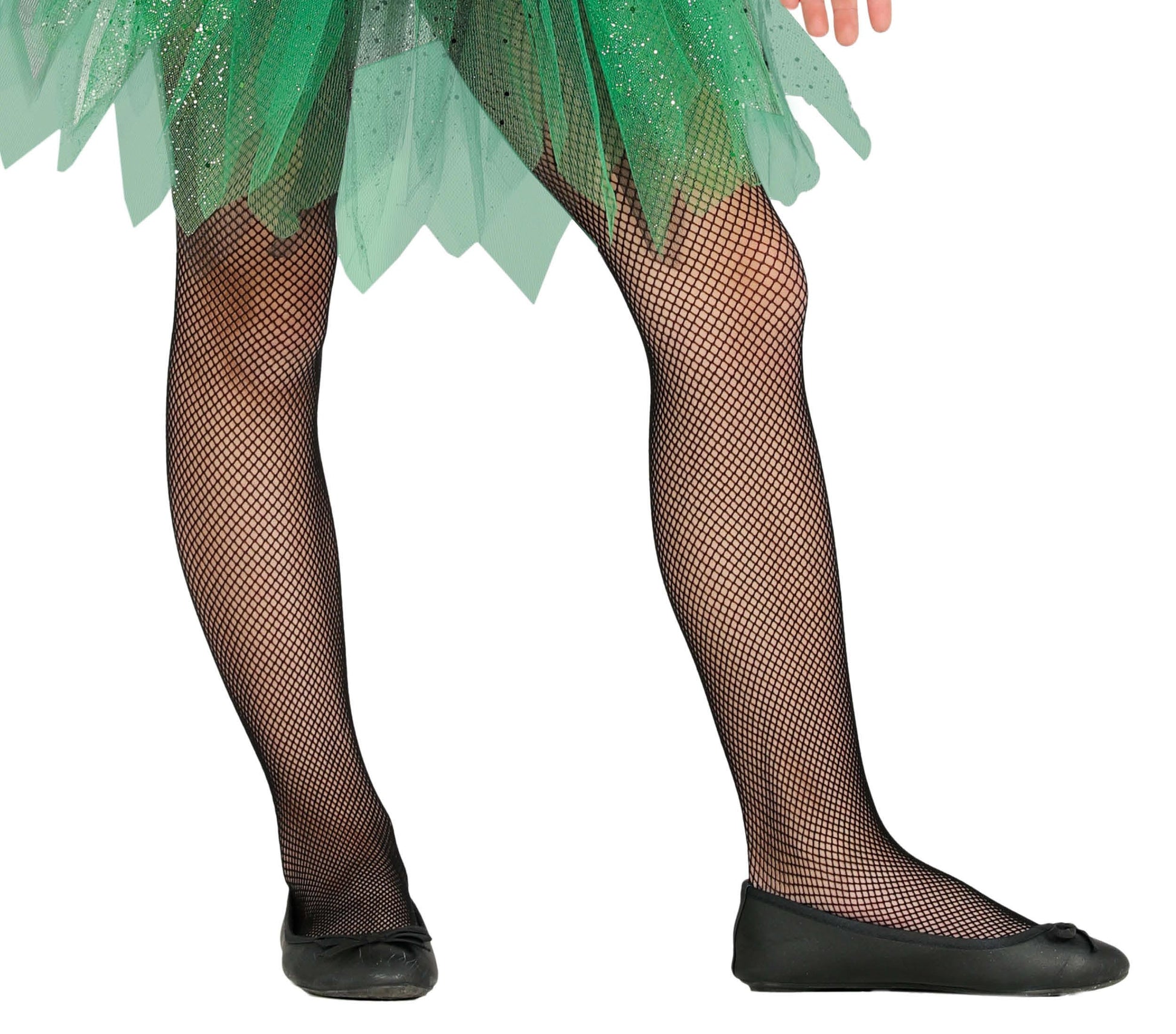 BLACK FISHNET TIGHTS, KIDS 7-10 YEARS