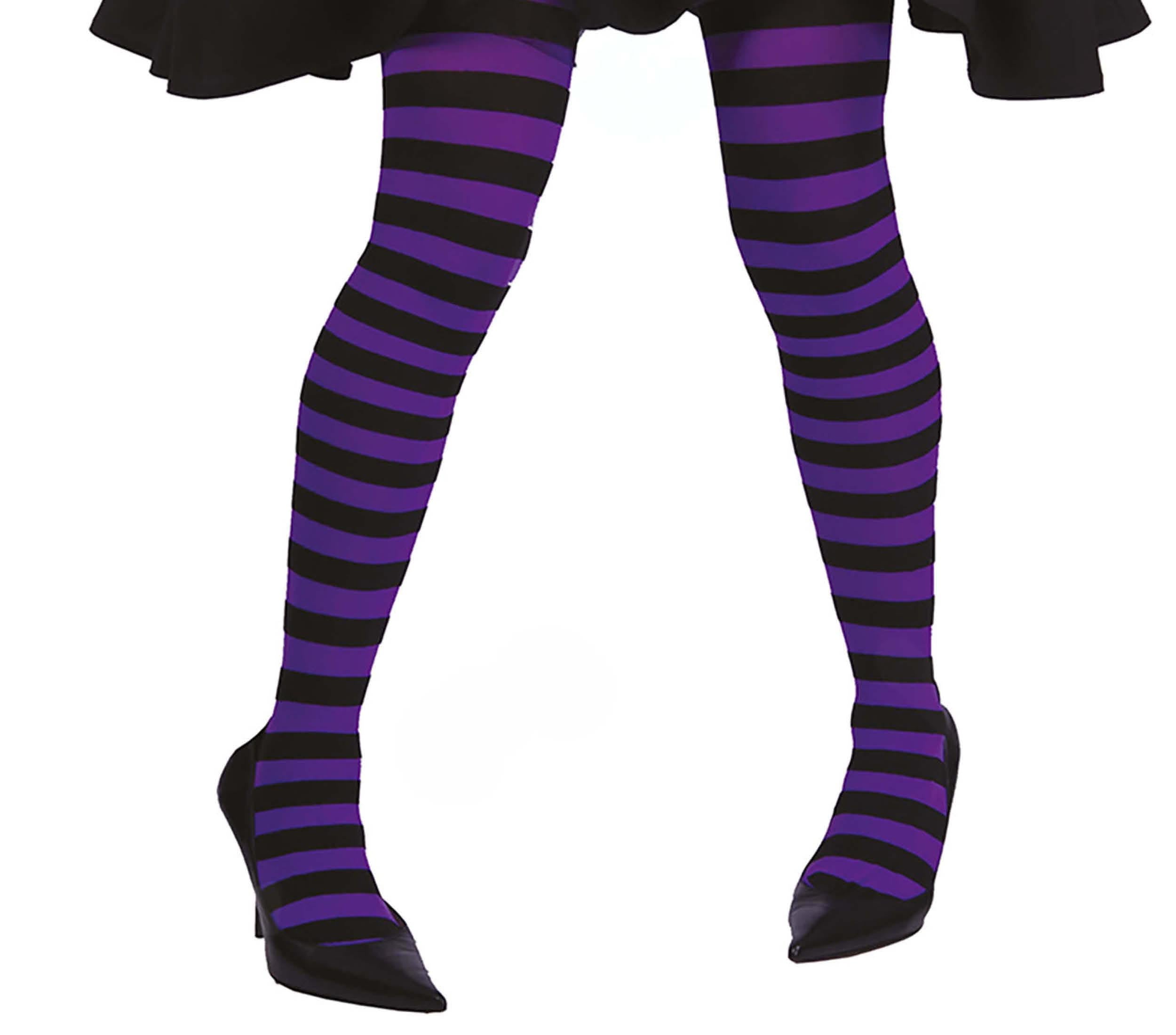 BLACK STRIPED TIGHTS
