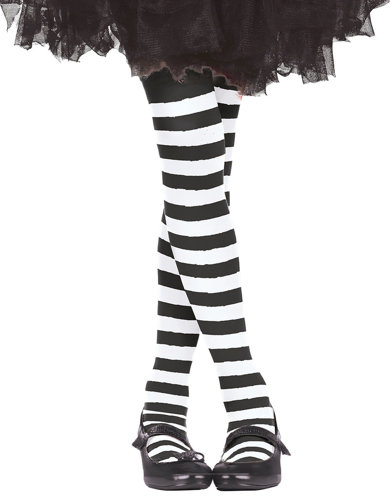WHITE STRIPED TIGHTS
