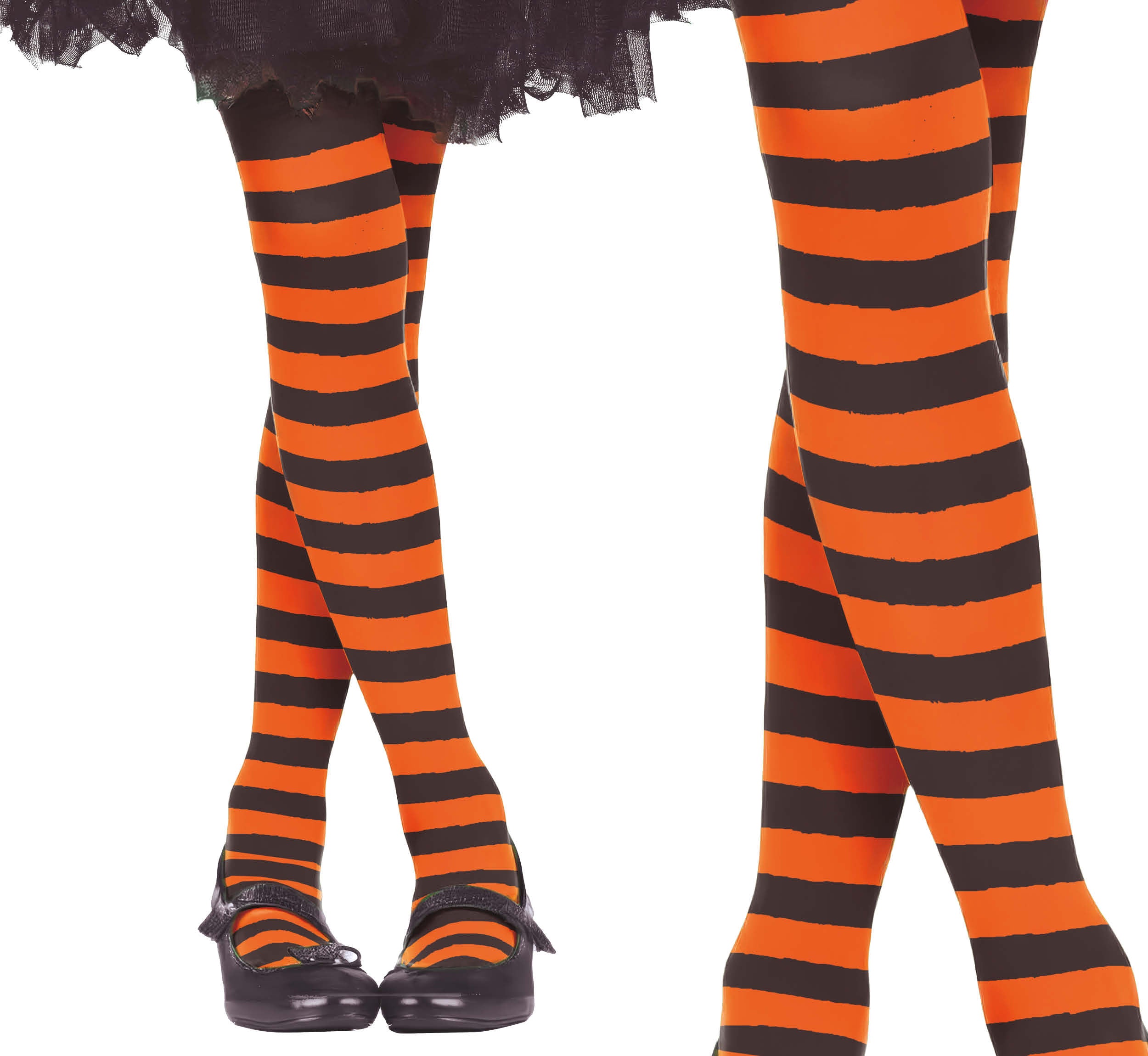 ORANGE STRIPED TIGHTS