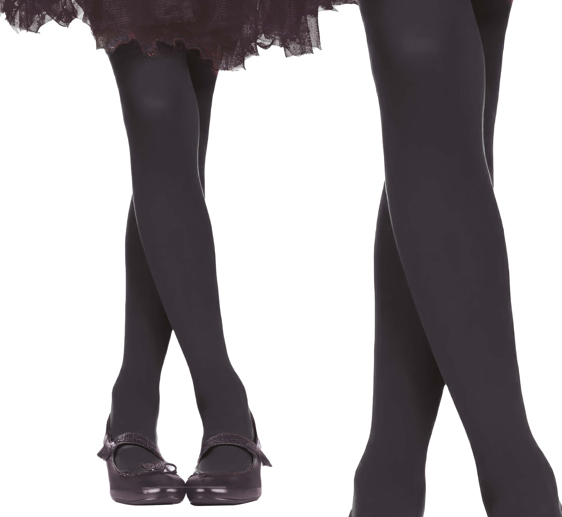 BLACK STRIPED TIGHTS 7-10 YEARS