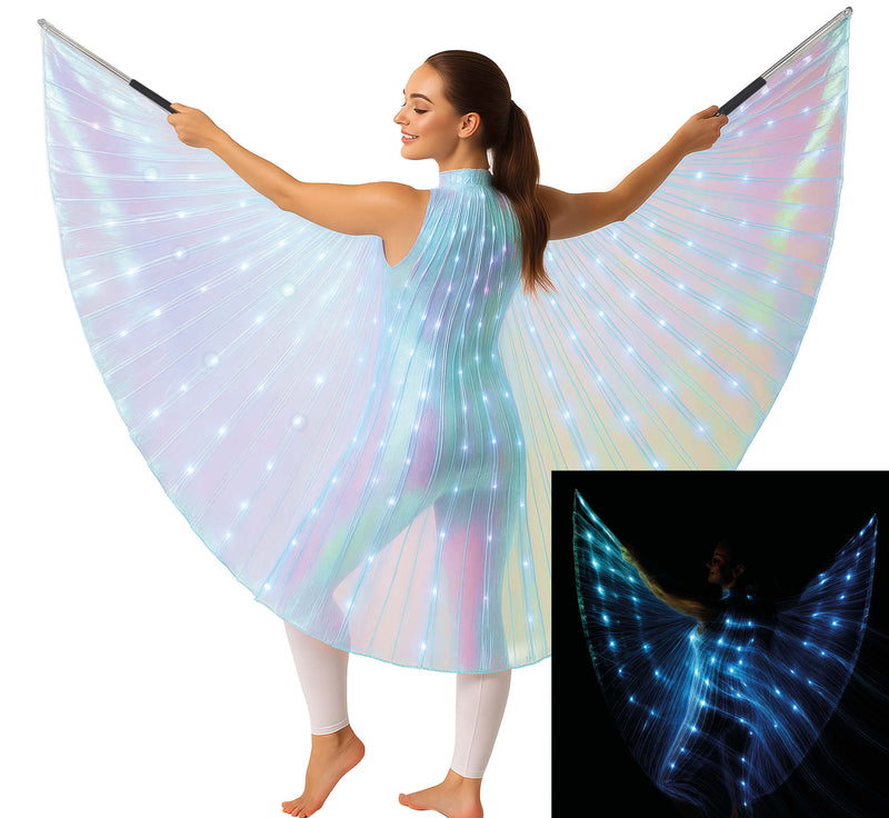 IRIS CAPE WITH WANDS AND LIGHT, 140 CMS