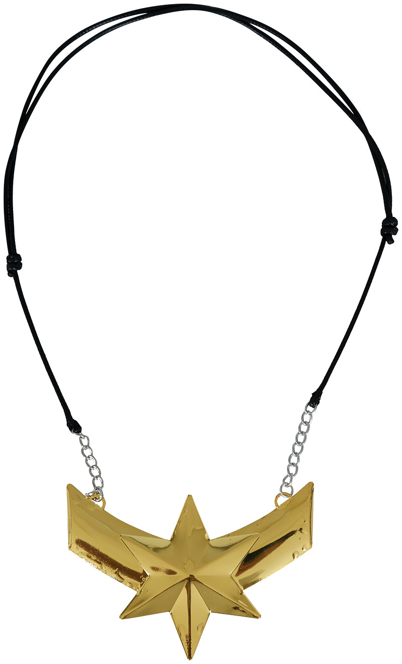 SUPERHEROINE STAR NECKLACE, METAL 10 CMS