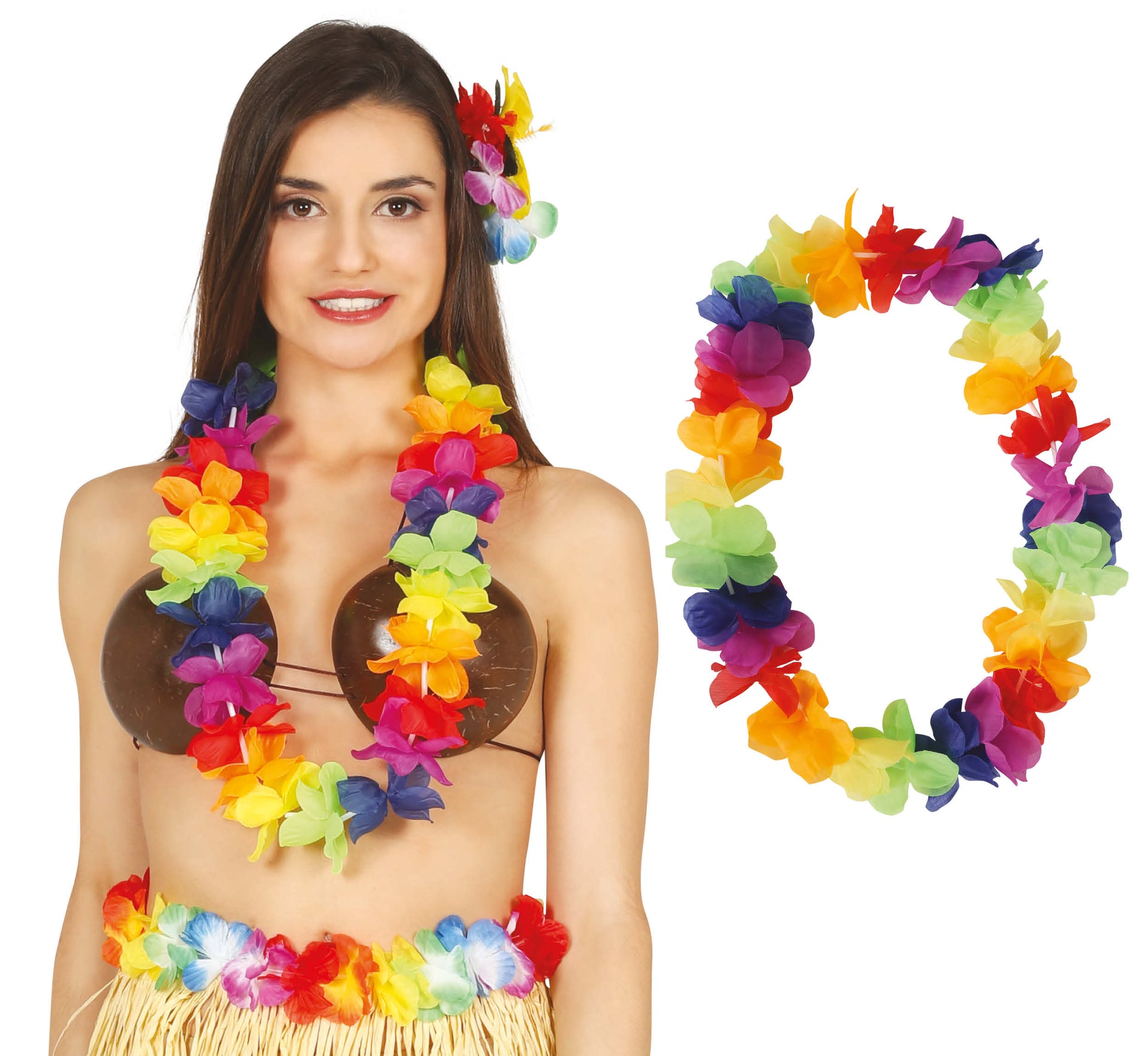 MULTICOLORED HAWAIIAN NECKLACE