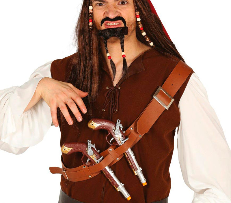 CARTRIDGE BELT WITH TWO PIRATE GUNS