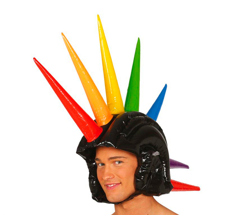 INFLATABLE MULTICOLORED MOHAWK
