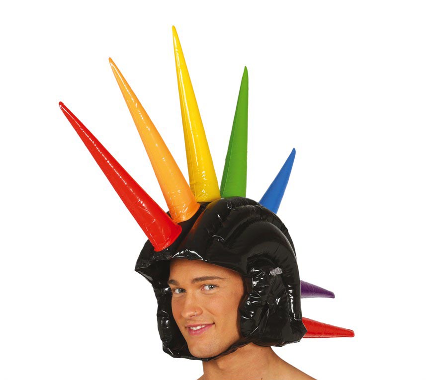 INFLATABLE MULTICOLORED MOHAWK