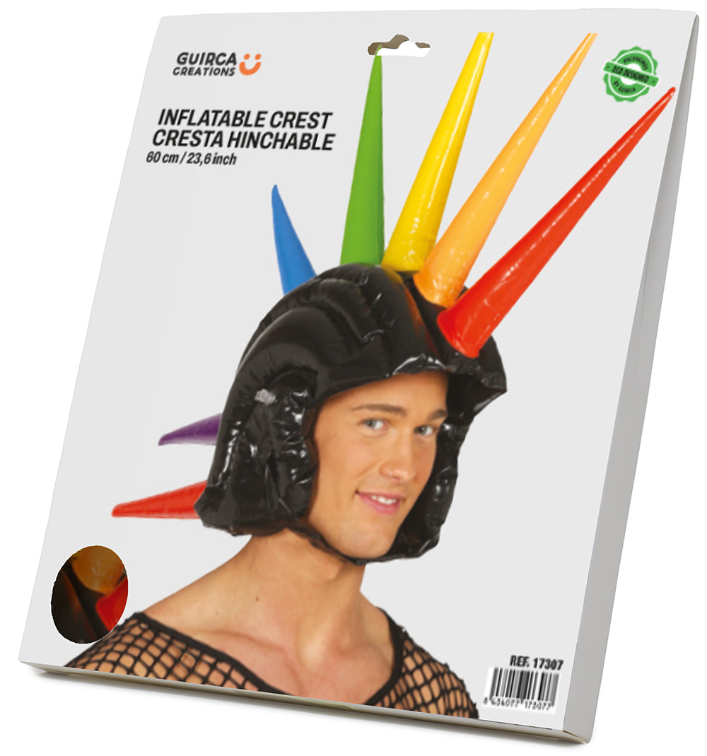 INFLATABLE MULTICOLORED MOHAWK