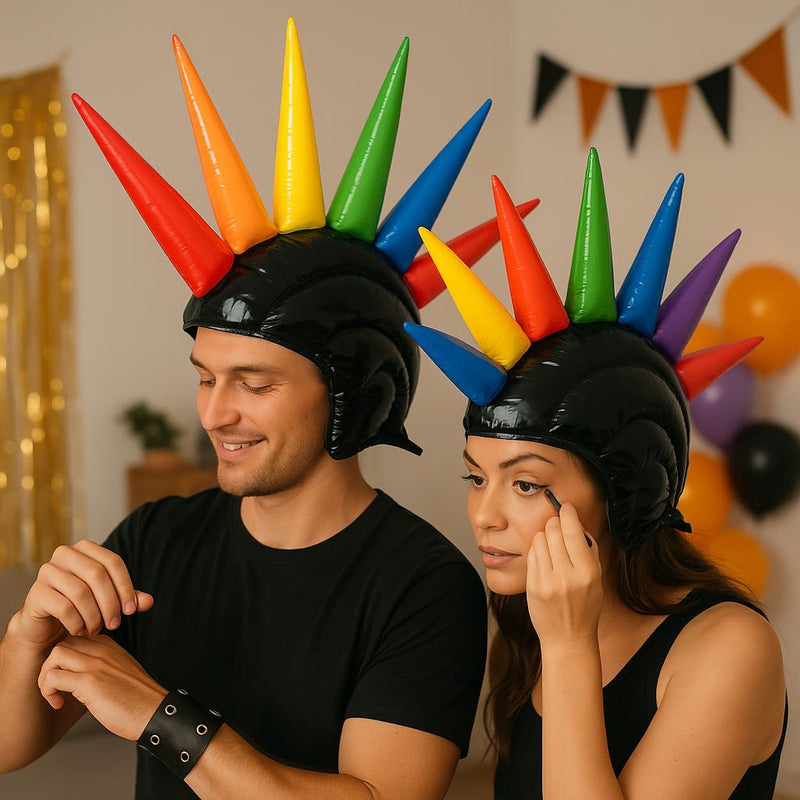 INFLATABLE MULTICOLORED MOHAWK