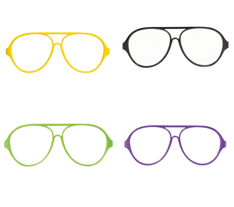 70'S/80'S GLASSES ASSORTED COLORS