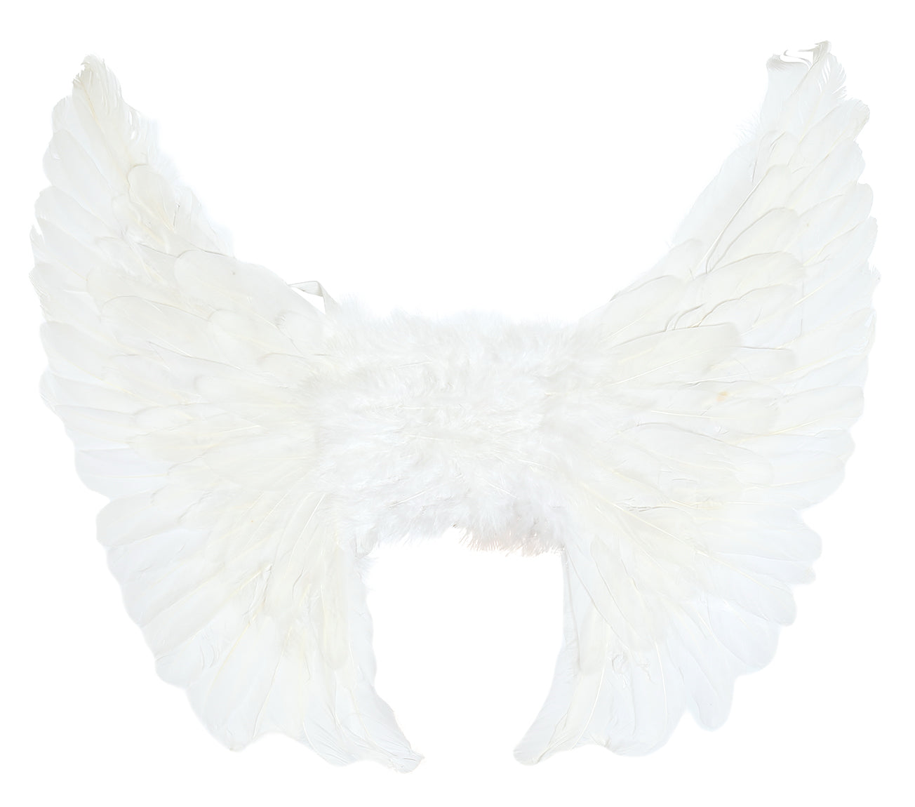 WHITE FEATHERS WINGS 55X45 CM