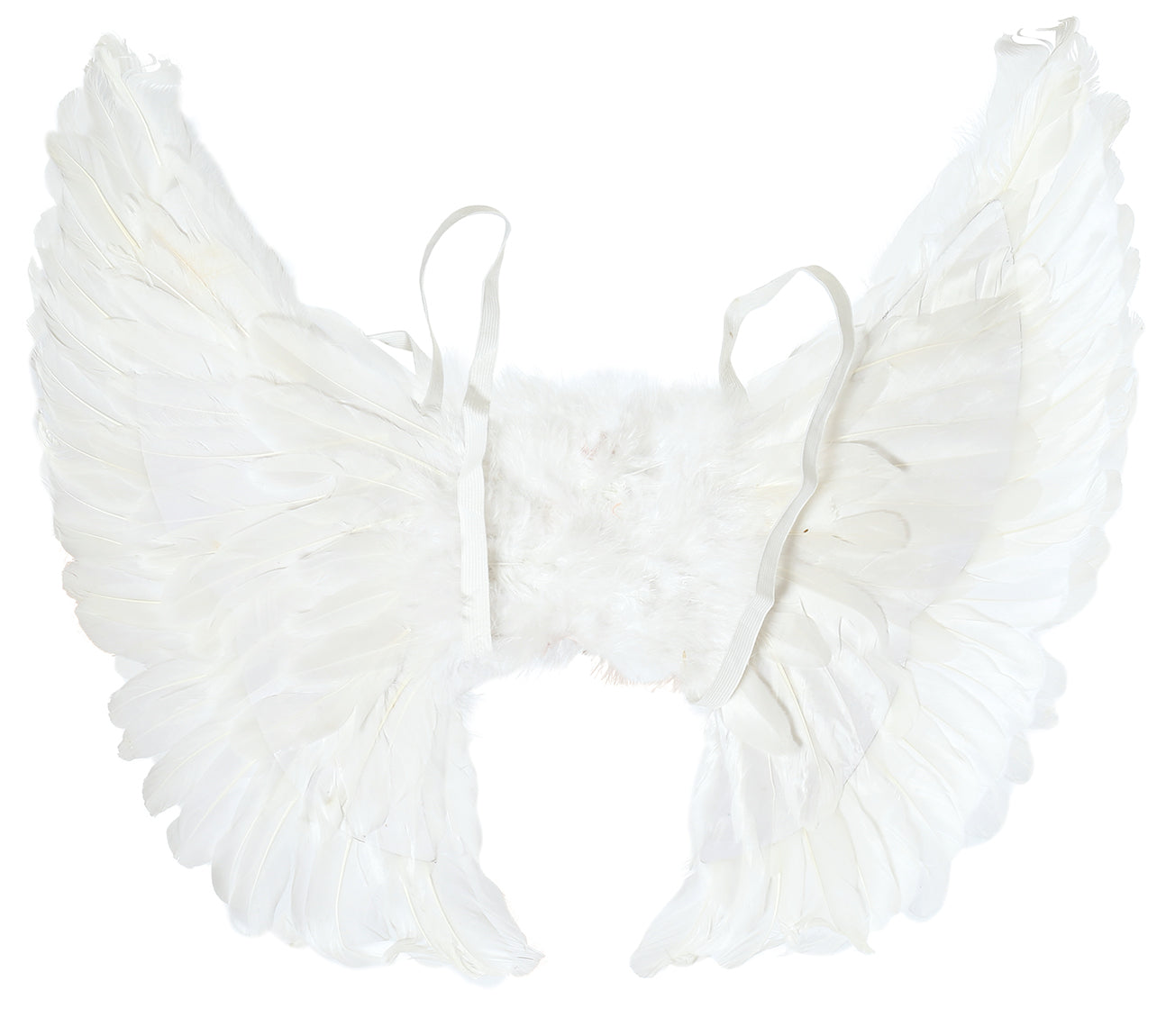 WHITE FEATHERS WINGS 55X45 CM