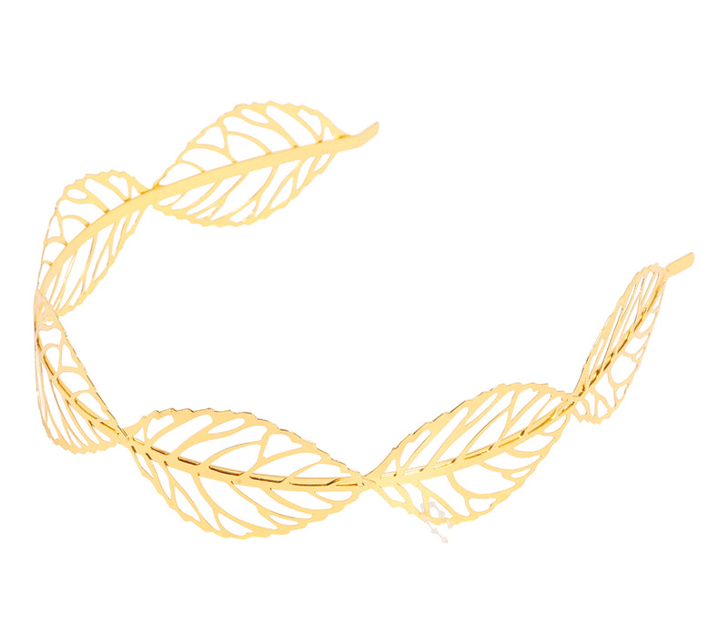 GOLDEN LEAVES METAL TIARA