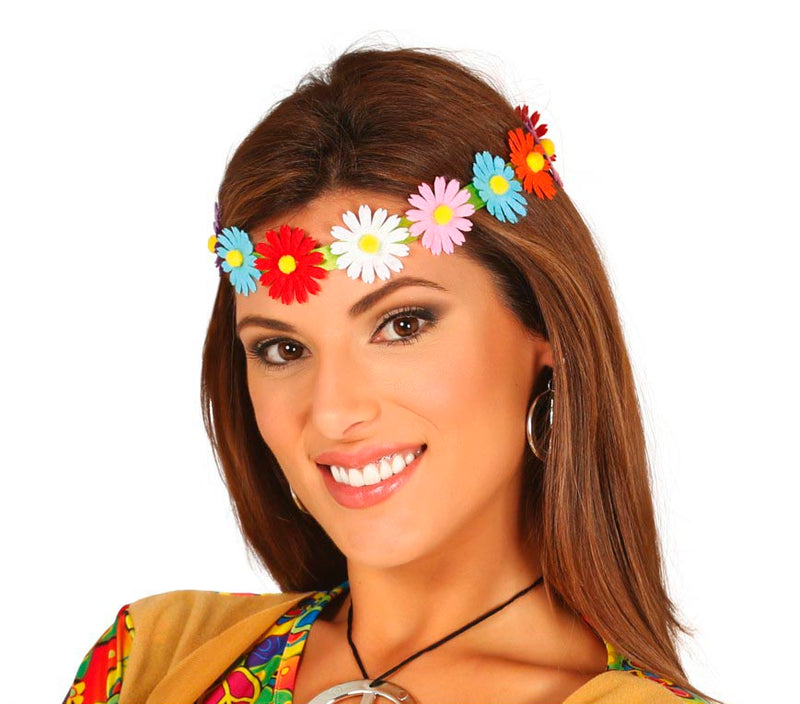 MULTICOLORED FLOWERS HEADBAND