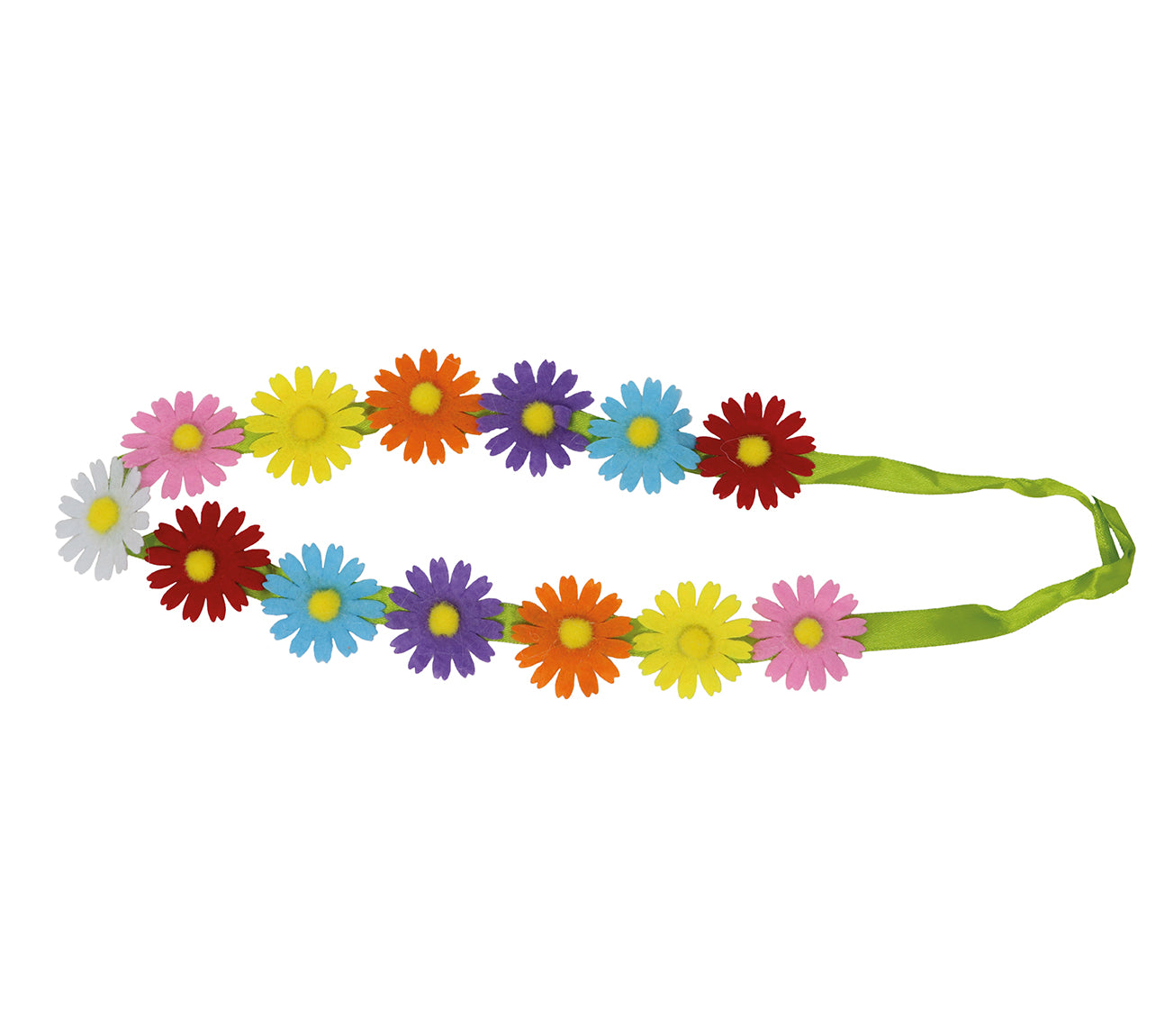 MULTICOLORED FLOWERS HEADBAND