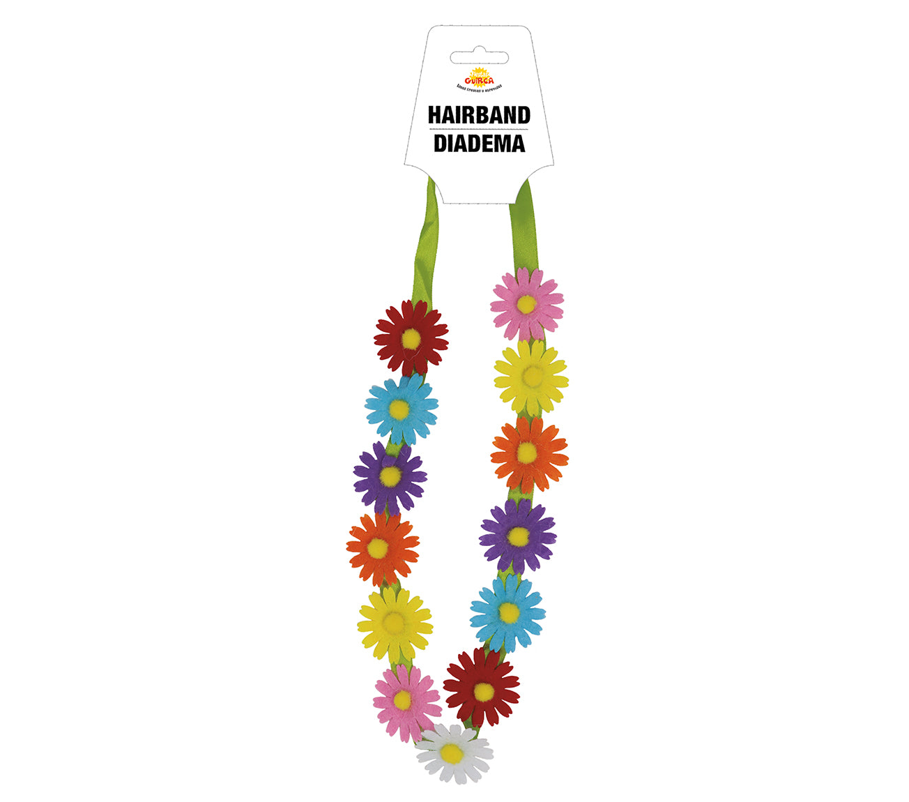 MULTICOLORED FLOWERS HEADBAND