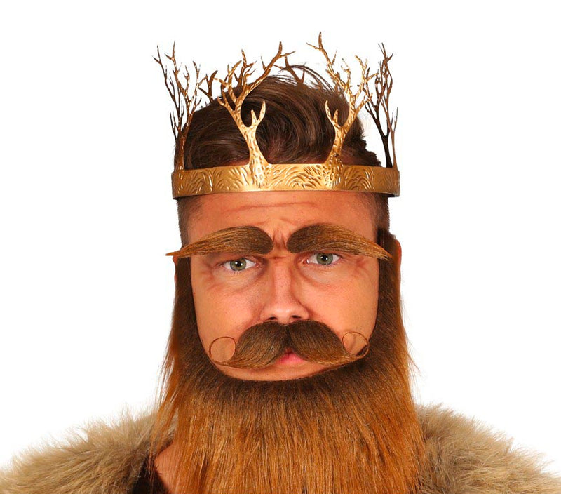 MEDIEVAL METAL KING CROWN GOLDEN