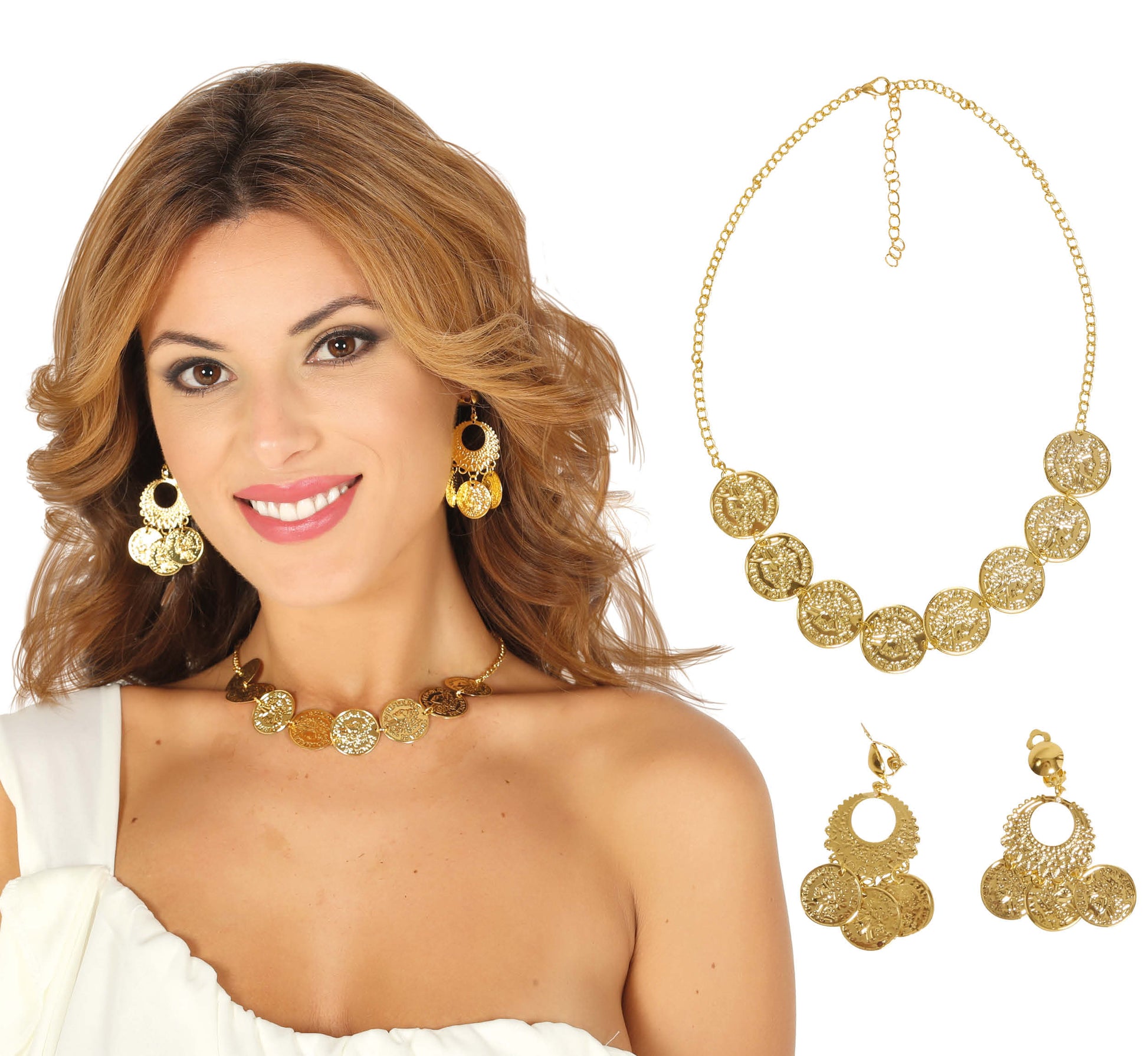 NECKLACE AND GIPSY EARRINGS