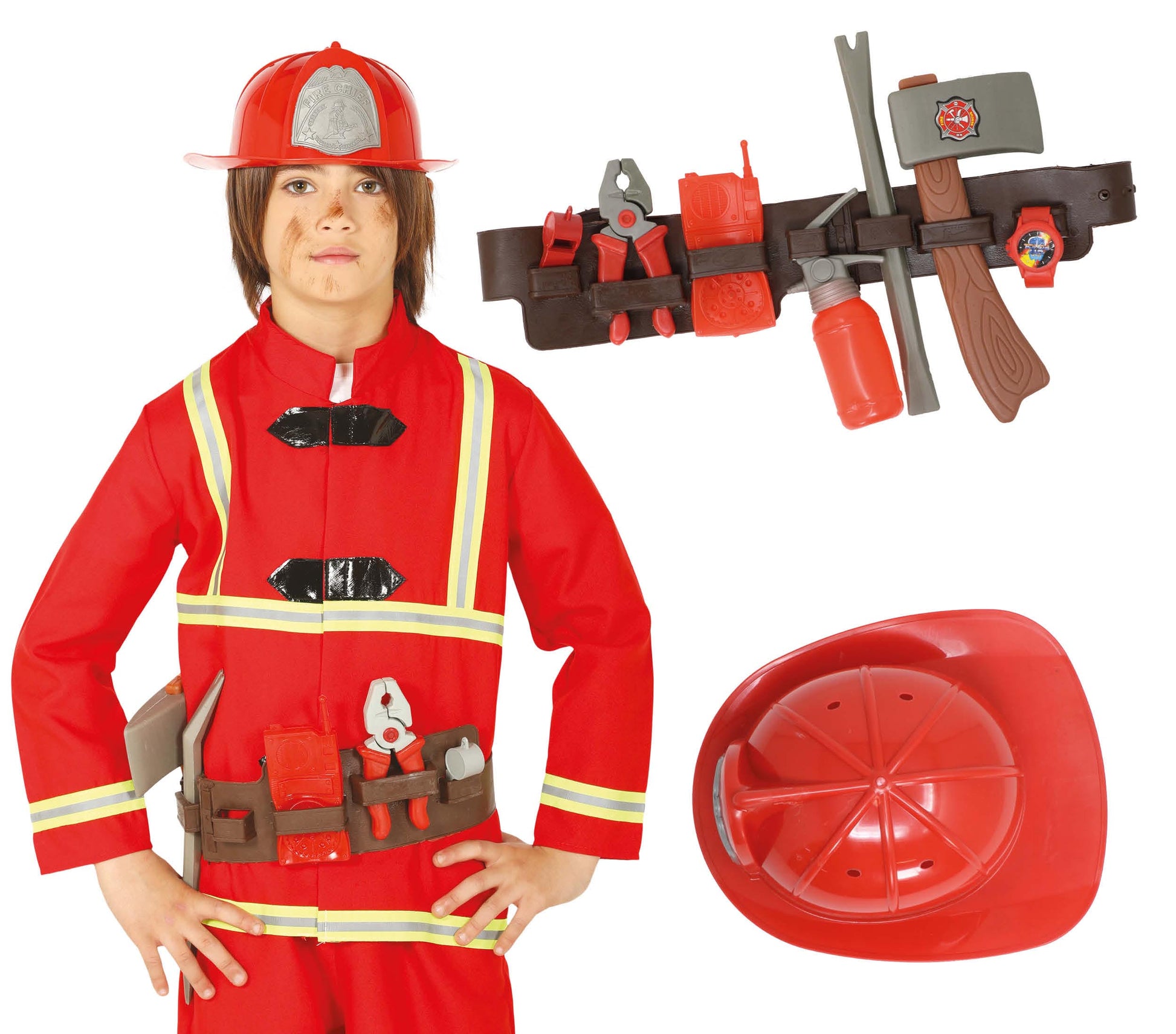 FIREMAN BELT WITH HELMET