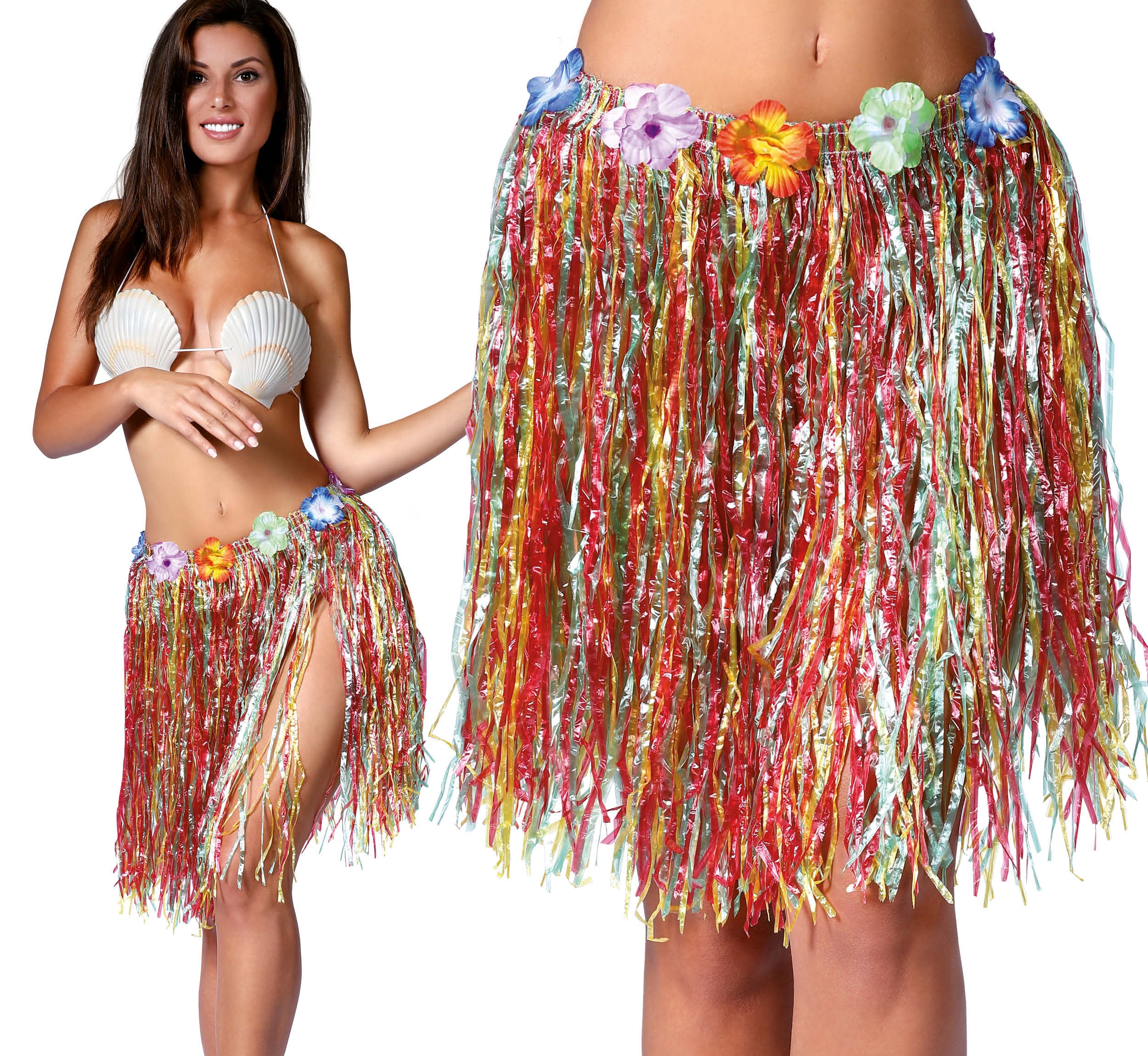 HAWAIIAN SKIRT FLOWERS, 55 CM