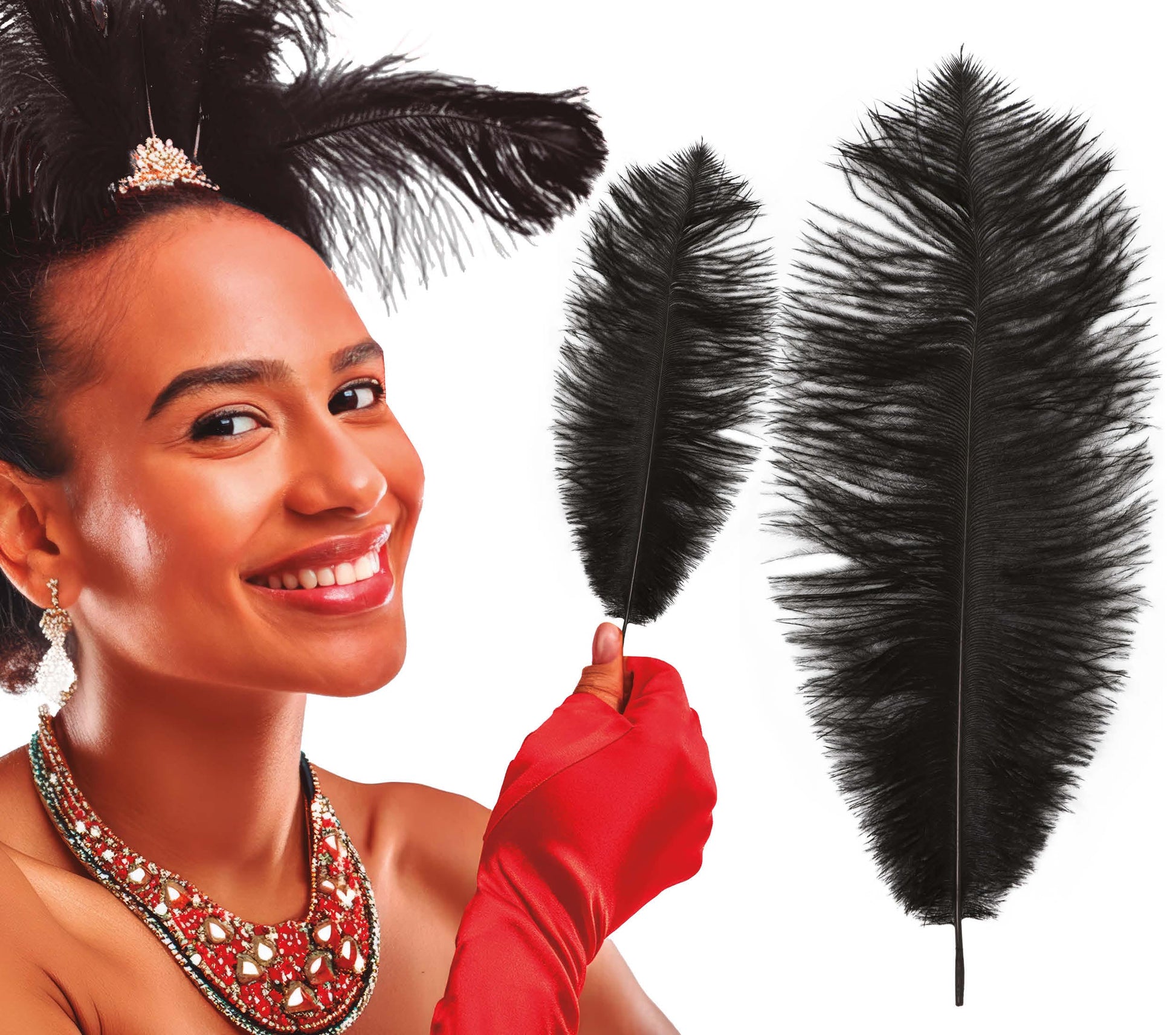 BAG 12 OSTRICH FEATHERS 30 CMS