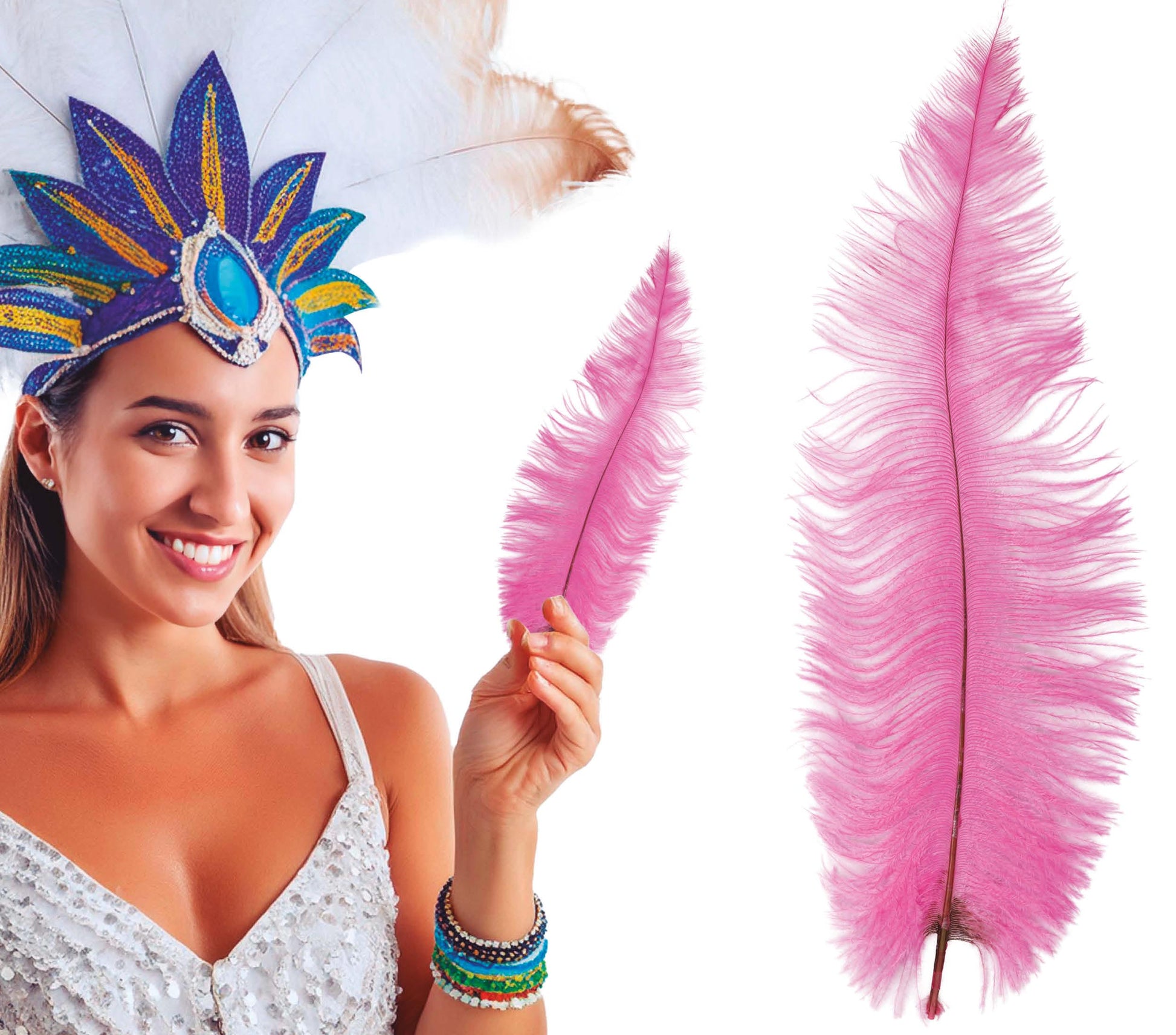 BAG 12 OSTRICH FEATHER BIG 40 CMS