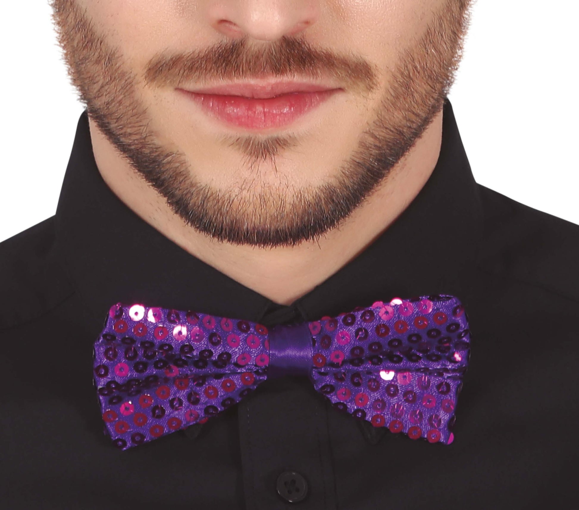 SEQUINED BOW TIE, 12 CM