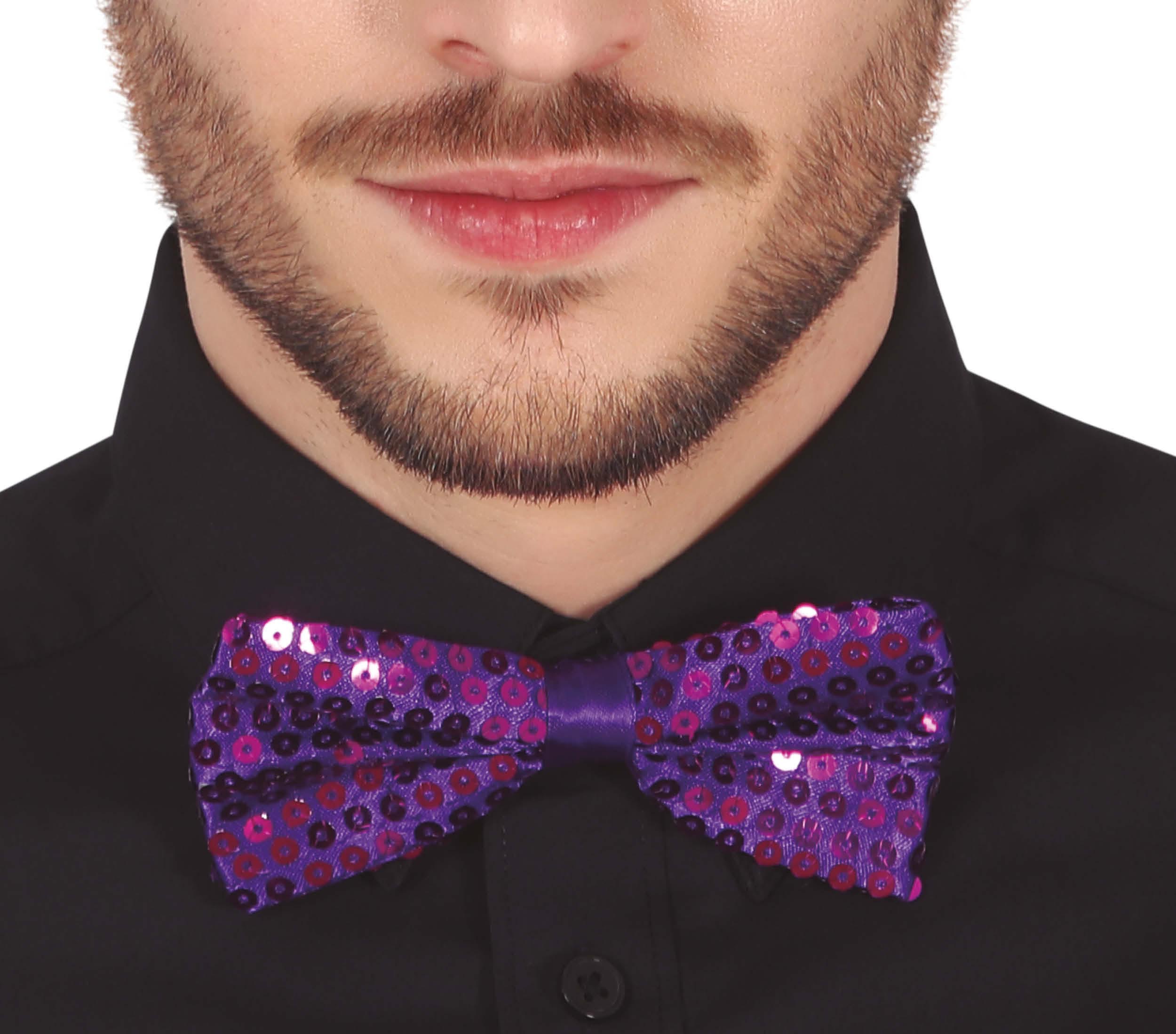 SEQUINED BOW TIE, 12 CM