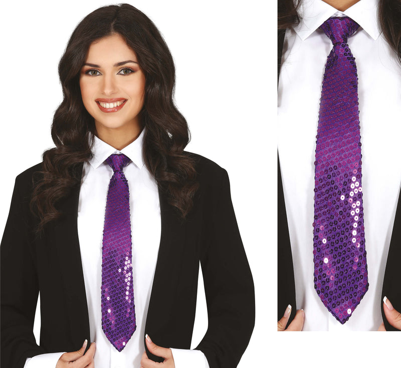 SEQUINS TIE 35 CM