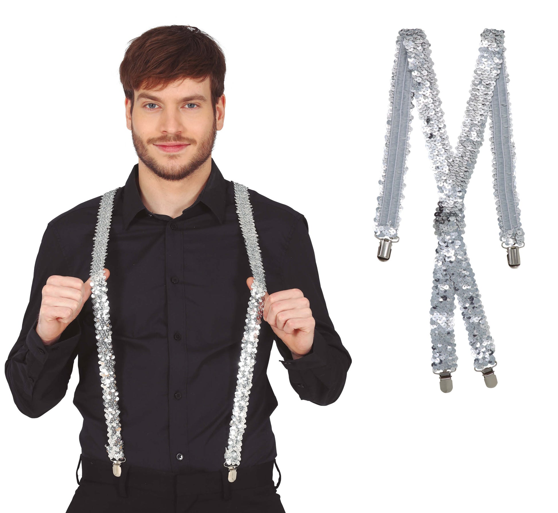 SEQUIN SUSPENDERS