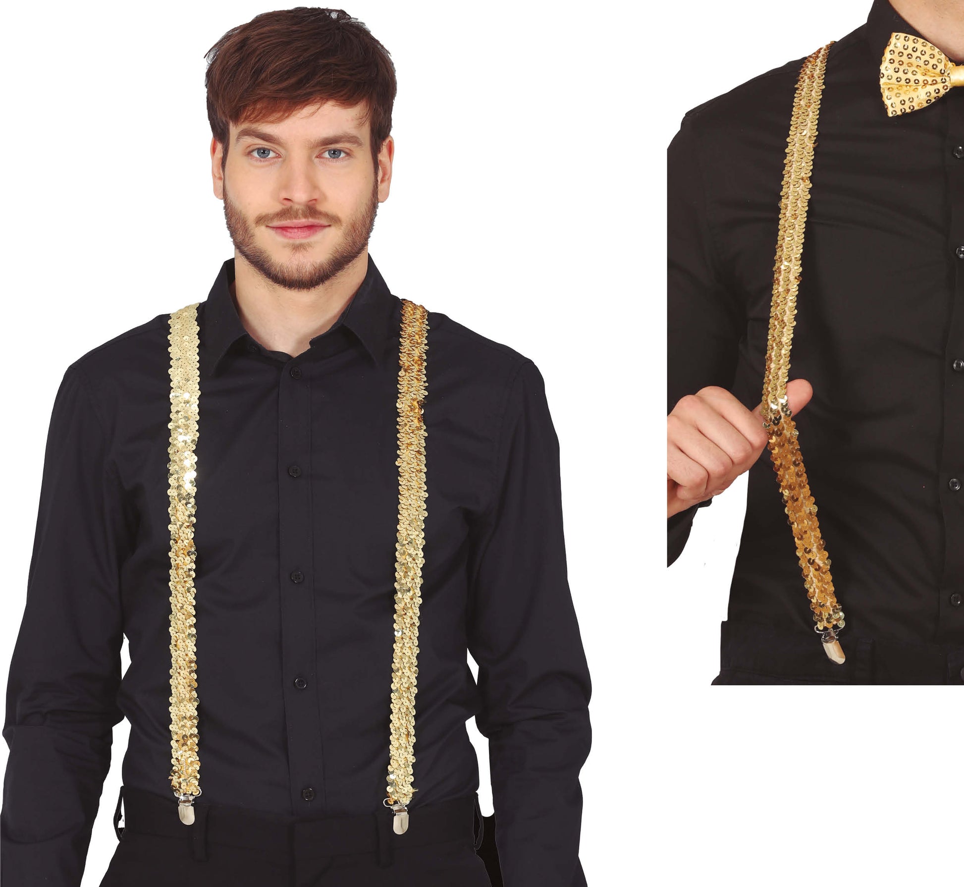 SEQUIN SUSPENDERS