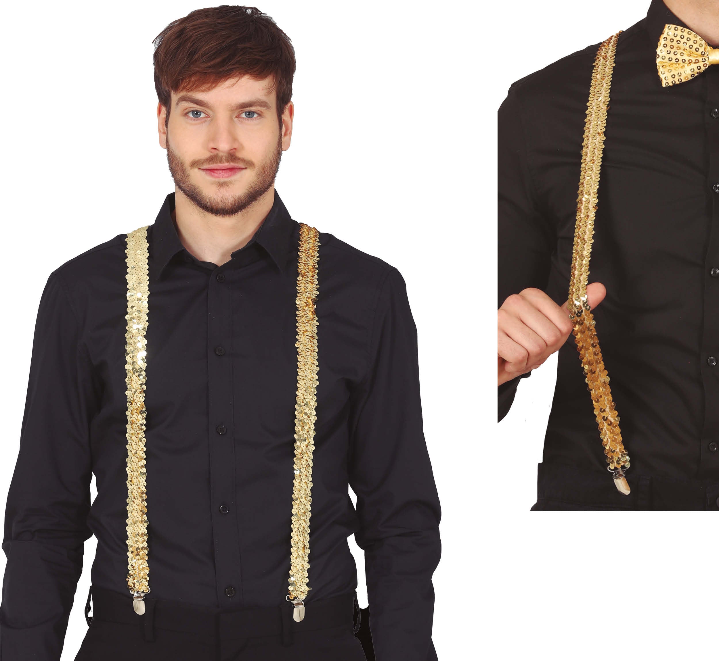 SEQUIN SUSPENDERS