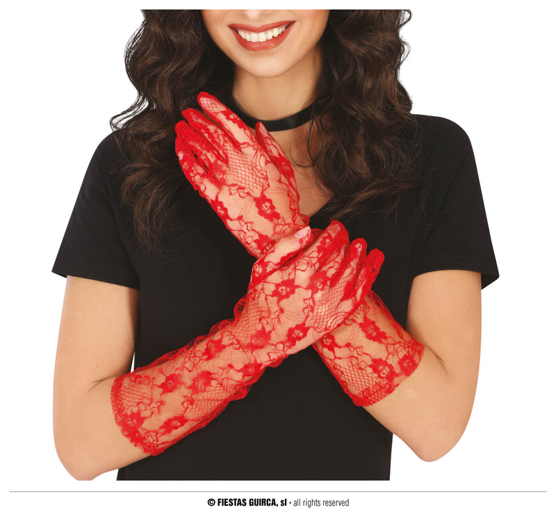 LACED GLOVES, 38 CM