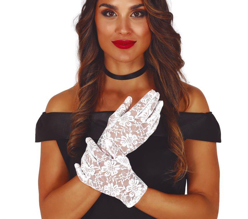LACED GLOVES, 22 CM