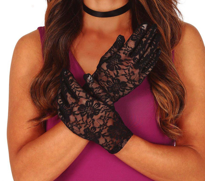 LACED GLOVES, 22 CM