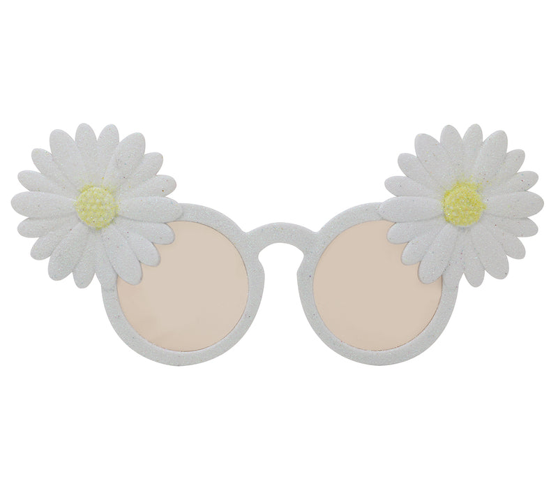 WHITE GLASSES WITH DAISIES