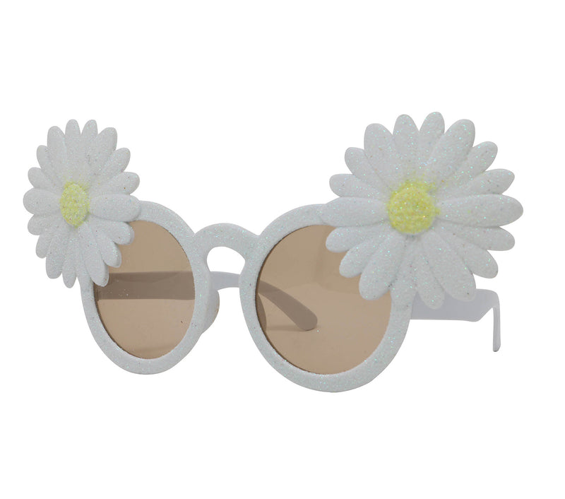 WHITE GLASSES WITH DAISIES