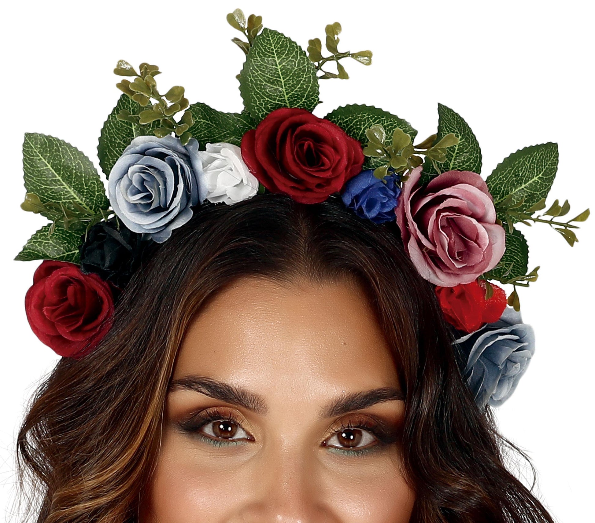 FLOWER HAIRBAND WITH LEAVES